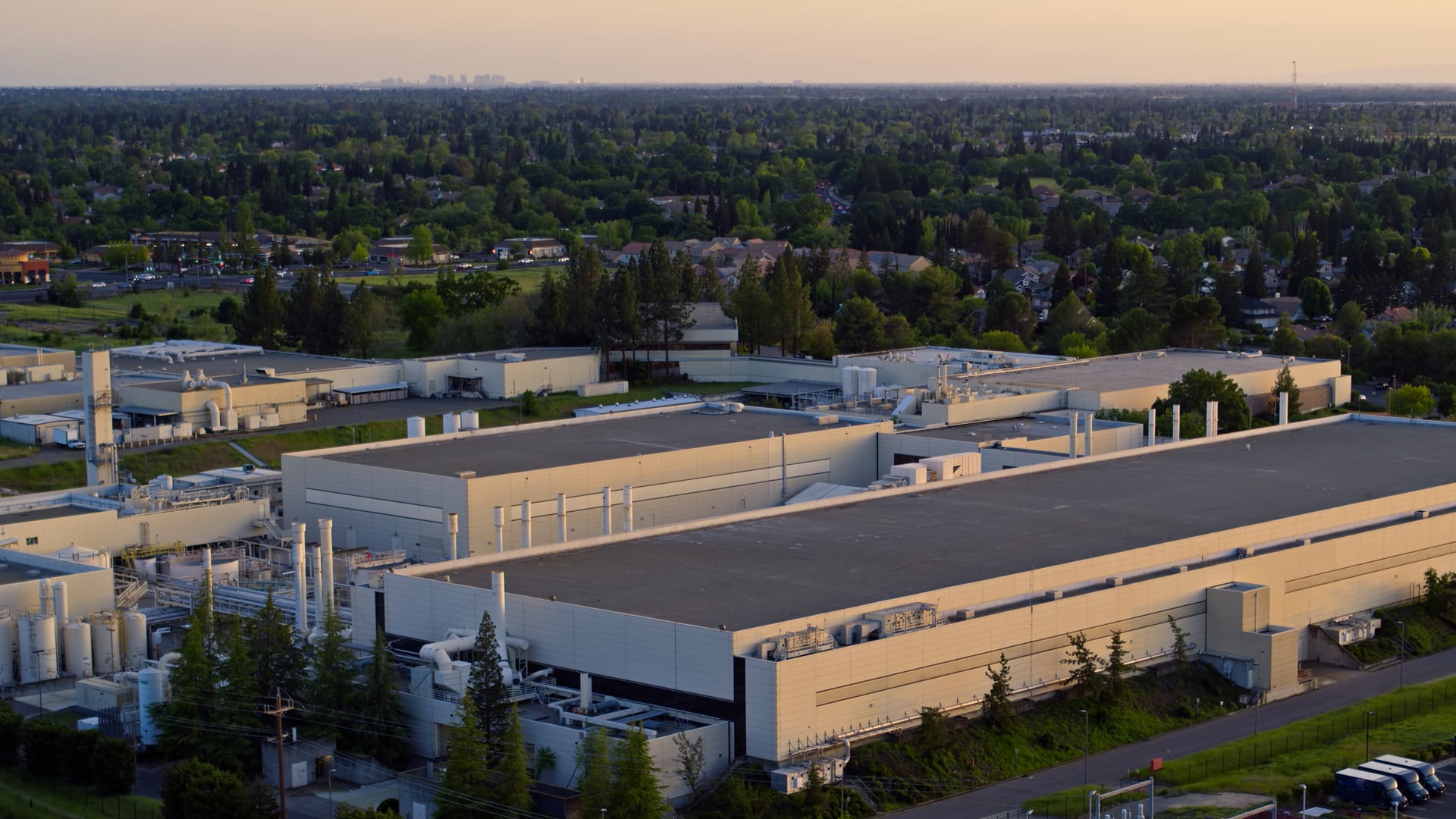 aerial of Bosch production site in Roseville, California